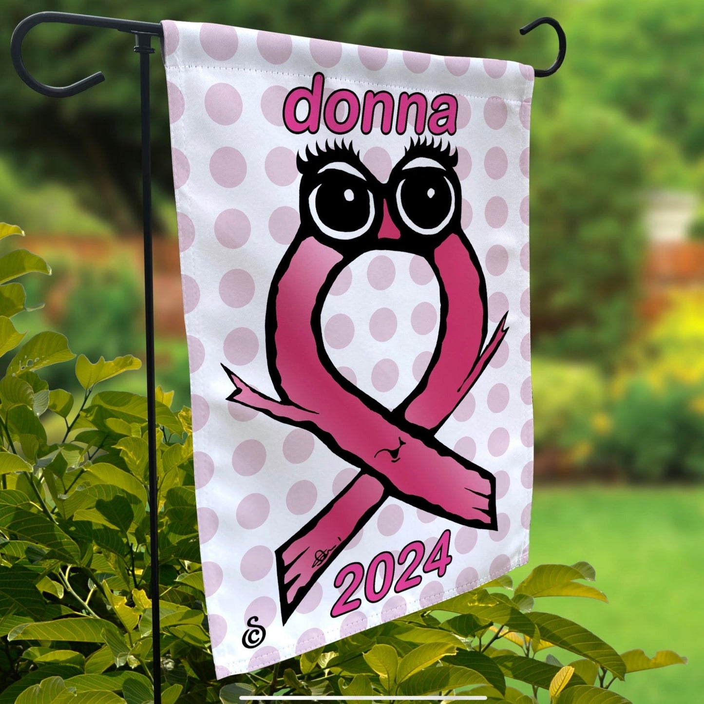 DOTS WITH TEXT / BCR_GF1 / GARDEN FLAG ONLY